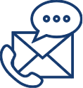 Contact Us using the link below A phone with a talking icon for Contact Us